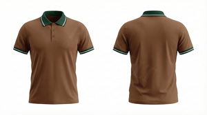 Camiseta Polo Personalizada con Nombre de Marca Propia, Cuello a Rayas Verde, Cierre de Botones Cómodo y Elegante, Camiseta Polo de Algodón de Secado Rápido - Product Image 6