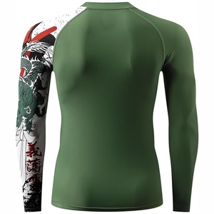 เสื้อรัดกล้ามเนื้อสำหรับนักกีฬามืออาชีพ ระบายอากาศได้ดี UPF50+ แห้งเร็ว ผ้าพิมพ์ลายด้วยเทคโนโลยีถ่ายโอนความร้อน รับผลิตแบบ OEM ODM ขายส่ง - Product Image 2