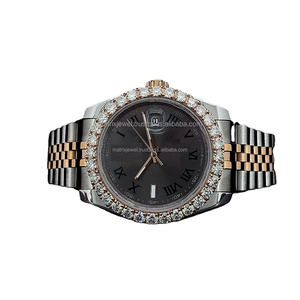 Reloj de Diamantes Moissanite de Última Moda, Reloj Mecánico de Oro con Incrustaciones de Diamantes, Relojes de Lujo de Oro VVS con Moissanite, Reloj de Marca Unisex - Product Image 4