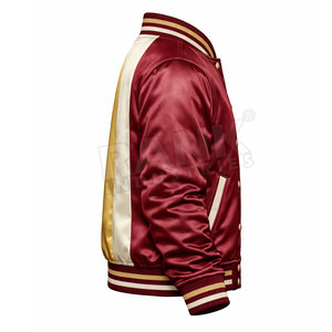 Chaqueta de Invierno Estilo Urbano a la Moda, Chaqueta Varsity de Satén, Corte Ajustado, Prenda Elegante - Product Image 4