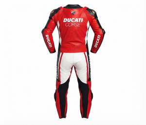 Combinaison de course sur circuit professionnelle pour homme Rucati / Traje sur mesure en cuir de vache/crocodile avec protection de niveau 2 - Product Image 2