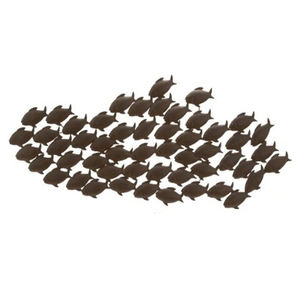 Décoration murale en métal en forme d'oiseaux en vol, design moderne, en aluminium coulé, finition dorée, art mural pour salon et chambre à coucher - Product Image 5