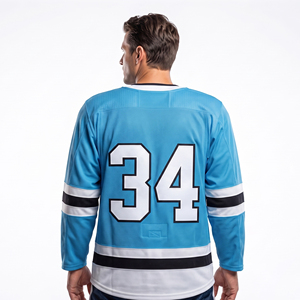 Maillot de hockey sur glace pour hommes, maillots de hockey de haute qualité, vêtements d'entraînement, maillot de hockey sur glace à manches longues - Product Image 2