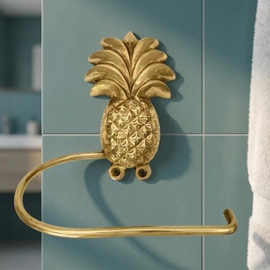 Portarrollos de Papel Higiénico con Forma de Piña, de Metal, para Montar en la Pared, Accesorio Novedoso para Baño - Product Image 3