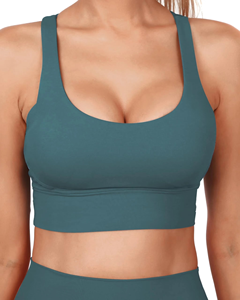 Soutien-gorge de sport athlétique pour femme, col rond, dos nageur, crop top, tenue de fitness et d'entraînement, logo personnalisé, fournisseur OEM en gros - Product Image 6