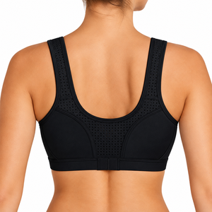 Soutien-gorge de sport perforé respirant pour femme, haut de sport athlétique avec bretelles larges pour l'entraînement et le fitness - Product Image 6