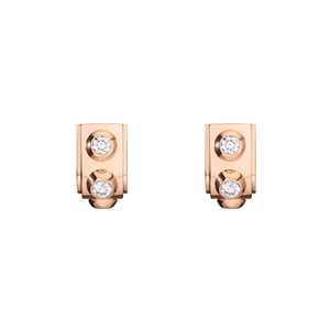Lab Grown Diamond Earring Cut Arc Rivet Geometric Small <b>Huggie</b> Pair Unisex Wholesale14K 18K <b>Gold</b> Plated Half Hoop Earrings - Product Image 5