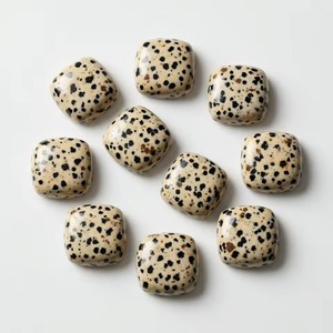 Envío Rápido, Suministro al por Mayor, Cabujones de Jaspe Dálmata Calibrados de 5mm, Piedras Planas con Base de Cojín para Fabricantes de Joyería, Gemas - Product Image 1