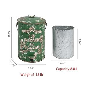 Cubo de Basura de Hierro Hecho a Mano con Diseño Moderno, Contenedor de Basura Metálico Personalizado, Proveedor Mayorista para Hogar, Oficina, Hotel, Restaurante - Product Image 3