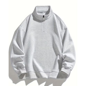 Sudadera Unisex con Media Cremallera, Cuello Alto, Estilo Urbano, Personalizable con Logotipo, 100% Algodón Felpa, Verano - Product Image 1