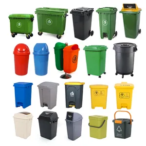 Plastik geri dönüşüm çöp kutuları çöp büyük boy çöp wheelie kovaları çöp tenekesi çöp tenekesi açık için
