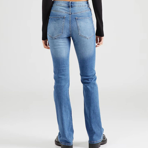 Jeans évasés classiques décontractés de qualité supérieure, jeans droits délavés pour hommes, vente en gros, jeans streetwear tendance pour femmes - Product Image 4