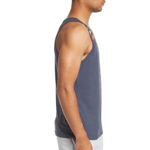 Camiseta sin mangas de algodón para hombre, chaleco muscular liso, diseño de cuello redondo, transpirable, de secado rápido, estilo urbano, ropa de gimnasio - Product Image 4