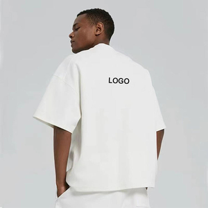 Oversize Plus Size Men's 100% Cotton Solid Color Customizable Breathable Eco-Friendly T-Shirts Street & Outdoor Wear - Product Image 3