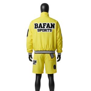 Ensemble short et coupe-vent pour homme, tissu extérieur en polyester premium, panneau coloré avec logo personnalisé, coupe-vent pour homme, ensemble short, grandes tailles - Product Image 2