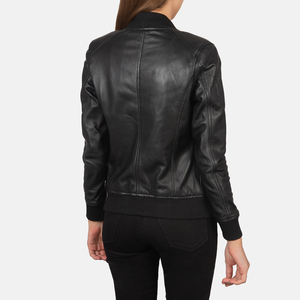 Veste en cuir unie pour femme et fille, design unique, très tendance, coupe courte, en promotion - Product Image 2