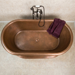 Baignoire ovale autoportante Daystar Trade en cuivre, style simple, durable et écologique pour adultes - Product Image 2
