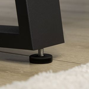 Panca rustica in cemento effetto legno con gambe in metallo per ingresso, giardino, patio, parco, o fondo letto, per uso interno ed esterno - Product Image 4