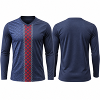 Maillot d'entraînement de football personnalisé à manches longues, sublimé, léger et respirant, pour équipe, OEM, marque privée, vêtements de sport