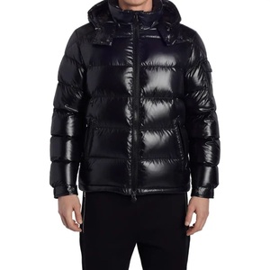 New Custom Logo <b>High</b> Quality Winter <b>Black</b> Waterproof Pufferfish Stand Bubble Casual Plus Size Zipper <b>Canvas</b> Street <b>Top</b> Hooded - Product Image 1