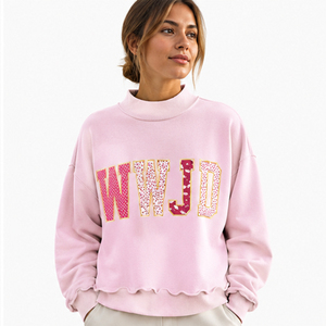 เสื้อสเวตเตอร์คอเต่าขนาดใหญ่พิมพ์ลายเสือดาวพร้อมตัวอักษร WWJD ชายเสื้อระบาย สำหรับทุกเพศ สวมใส่สบายๆ ในฤดูใบไม้ร่วง - Product Image 4
