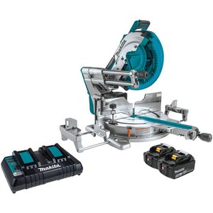 Sierra ingletadora compuesta deslizante inalámbrica de 36 V y 12 pulgadas con doble bisel, sin escobillas y con láser - Product Image 1