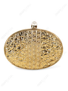 กระเป๋าคลัทช์ทรงวงรีเปลือกหอยมุกคุณภาพสูง พร้อมลายเปลือกหอยสองชั้นและกรอบทองแกะสลัก กระเป๋าสำหรับออกงานกลางคืนสุดหรู สำหรับการส่งออกแบบ OEM - Product Image 5