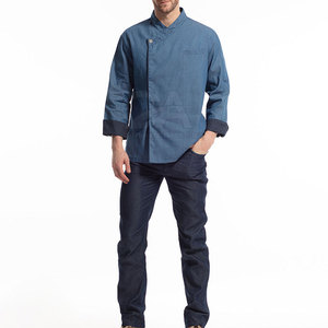 Ensemble de vêtements de travail de chef haut de gamme pour le personnel de cuisine des restaurants, veste professionnelle à manches longues en polyester/coton, pantalon, tablier, restauration - Product Image 5