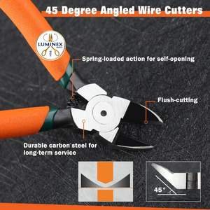 Pince coupante diagonale pour plastiques, coupe-fils coudée à 45° pour artisanat, coupe-fils latéral, cisailles - Product Image 3