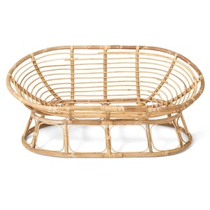 <b>Cane</b> swivel saucer <b>chair</b> living room double papasan <b>chairs</b> handmade rattan mamasan lounges - Product Image 1