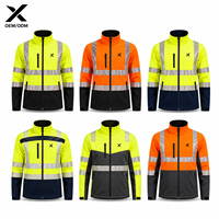Giacca Softshell in Cotone Alta Visibilità per Uomo X Sports City |   Abbigliamento da Lavoro Impermeabile Riflettente Antivento con Protezione UV e Traspirante