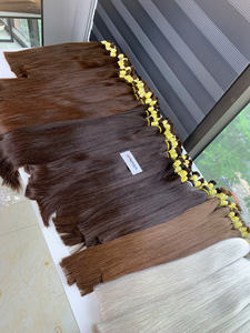 À vendre Extensions de cheveux vierges vietnamiennes cheveux humains crus Double noyade 100 grammes toutes les couleurs prix d'usine en vrac faisceaux - Product Image 2