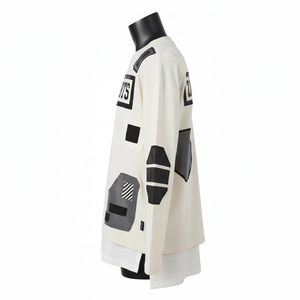 Camiseta de Manga Larga para Mujer, Doble Capa, Algodón Interlock, Poliéster GSM, con Parche y Logotipo Termotransferible - Product Image 3