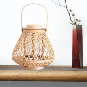 Farol de bambú tejido natural para jardinería, soporte de vela de bambú de Color claro ecológico, hecho en Vietnam, el más vendido - Product Image 4