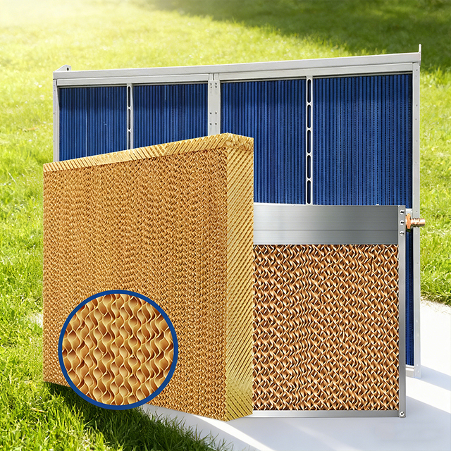 7090 Cellulose Evaporative Cooling Pad Aluminium Frame for Dairy Cow House Pig Poultry Farm Negative Pressure Cooling System