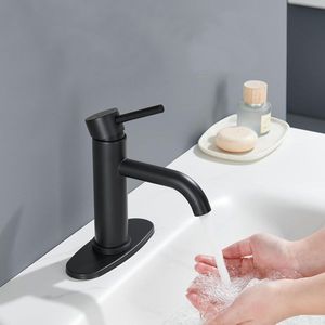 Matte Black T10 Single Handle Stainless Steel Bathroom Faucet Single Hole Lavatory Basin Faucet Unable to Ship on Weekends - Product Image 5