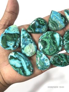 Azurite et Malachite Naturelles, Gemmes en Pierre Brute, Cabochons Formes et Tailles Variées, 20 à 30 mm environ - Product Image 3