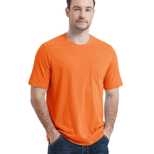 T-shirt homme manches courtes de qualité supérieure, 100% coton, uni, mode, respirant, séchage rapide, en vente. - Product Image 5