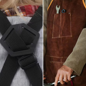 For Wholesale Rate Professional Long Workshop <b>Apron</b> Front Tool Pockets Adjustable <b>Waist</b> Straps Leather Anti Heat Welding <b>Apron</b> - Product Image 5