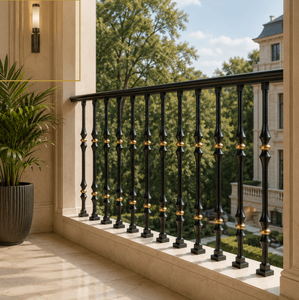 Iron Stair Railing Handrail <b>Wall</b> Mounted Decorative Metal Staircase Balustrade Interior Home Safety Custom Design - Product Image 6