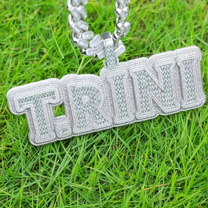 Colgante de Moissanita Plateada con Letras y Números Personalizados, Tono Blanco, Amarillo y Rosa, Joyería Personalizada, Collar con Nombre Personalizado - Product Image 6