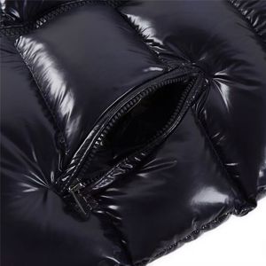 Chaqueta Acolchada con Capucha Negra para Hombre, Cierre de Cremallera, Relleno de Plumón, Resistente al Viento, Estilo Casual para Invierno - Product Image 5