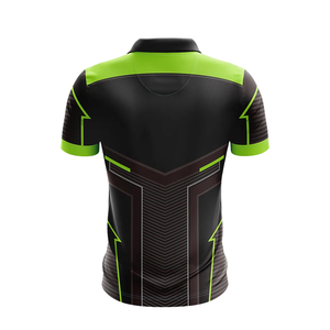 Camiseta Deportiva de Cricket Sublimada en Verde Lima y Negro para Hombre, Manga Corta, Uniforme de Equipo, Ropa para Partidos, Entrenamiento Atlético y Alto Rendimiento - Product Image 2
