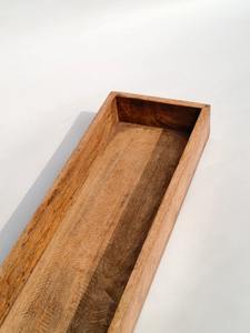 Plateau de service rectangulaire en bois minimaliste artisanal, nouveau design, plateau en bois, plateaux de rangement - Product Image 4