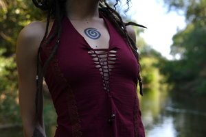 ชุดพิกซี่ท็อปผ้าฝ้ายสไตล์เอลฟ์สำหรับงานเทศกาล โบโฮแฟรี่คอร์ ชุดทำมือจากผ้าฝ้ายสำหรับงานเทศกาลฤดูร้อน ของขวัญสำหรับเธอ - Product Image 3