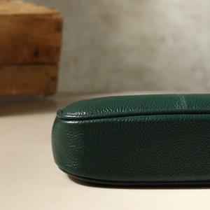 Sac bandoulière vert fait main pour femme en cuir véritable, mini sac à poignée supérieure, artisanat du cuir - Product Image 2