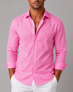 Custom Men's Formal Button Up Long Sleeve Dress <b>Shirts</b> High Quality Business <b>Office</b> Casual Wear Top Manufacturer Factory OEM ODM - Product Image 5