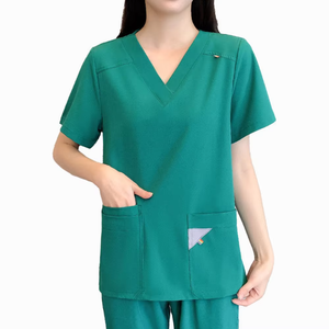 ชุดยูนิฟอร์มโรงพยาบาลผ้าแคนวาสไร้ตะเข็บสำหรับผู้หญิง สวมใส่สบาย ราคาขายส่ง ชุดสครับแพทย์แบบสั่งทำพิเศษ ชุดสครับแบบจ็อกเกอร์ - Product Image 1