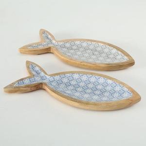 จานเสิร์ฟอาหารแบบเคลือบอีพ็อกซี่สีดีไซน์รูปปลาแบบใหม่ทำด้วยมือสำหรับโรงแรมบ้านร้านอาหาร - Product Image 1