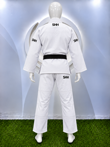Kimono de Jiu-Jitsu Brésilien (BJJ) Blanc Personnalisé 2026 en Tissu Perlé avec Pantalon Renforcé pour Entraînement et Compétition - Product Image 6
